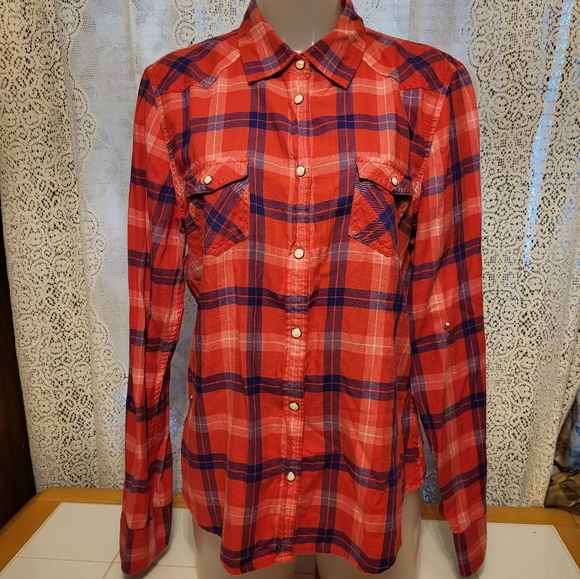American eagle outfitters  western snap button shirt size XL - Picture 1 of 6